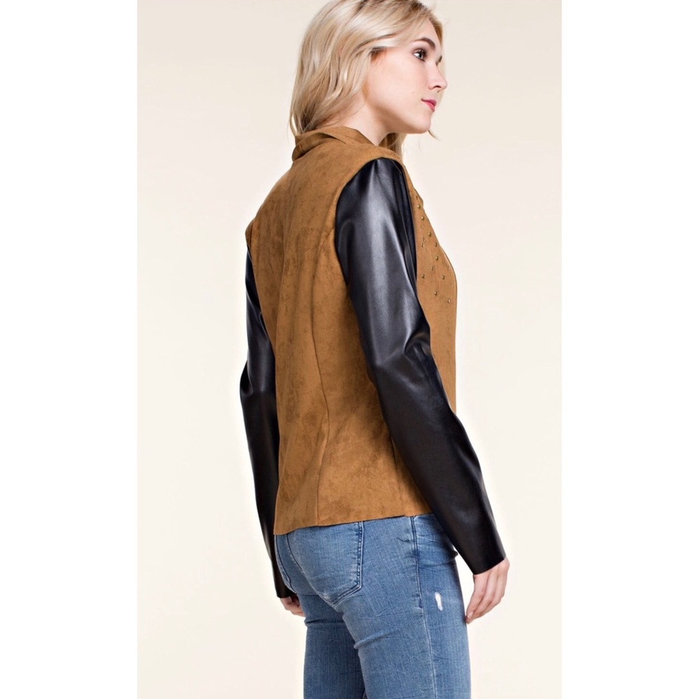 NWT - Draped Suede Jacket - Picture 2 of 7